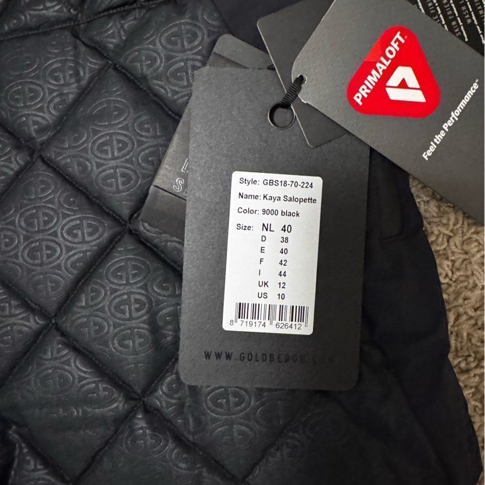 Goldbergh KAYA SALOPETTE BLACK Ski Pants Overalls NWT US size 10 ski bibs - Picture 12 of 12